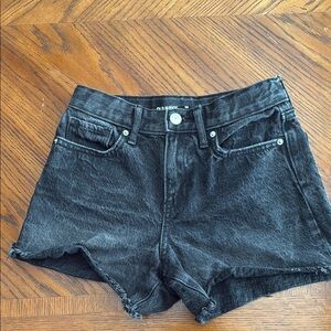 Old Navy Black Jean Shorts Distressed Cut-Off Style